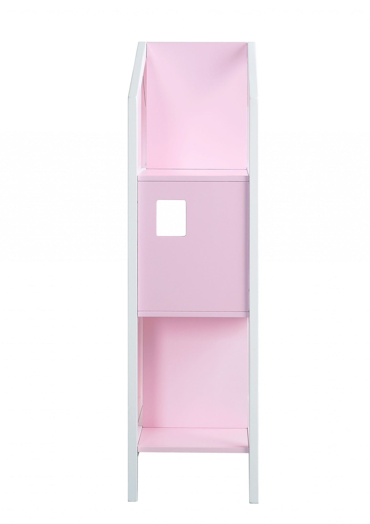 White Pink Wood Bookcase By Homeroots - 347521 | Bookcases | Modishstore - 4