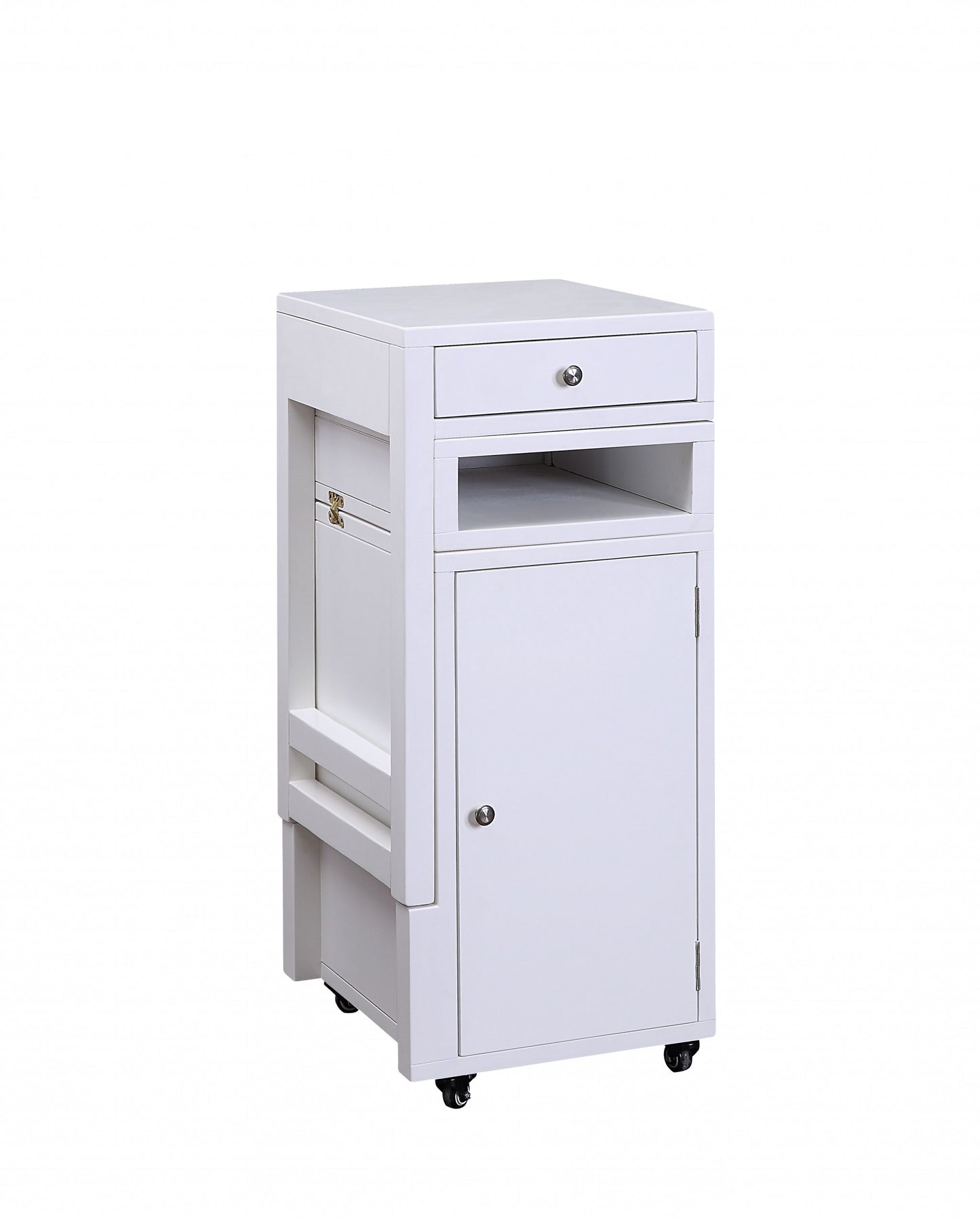 White Wood Veneer Desk (Convertible) By Homeroots | Desks | Modishstore - 2