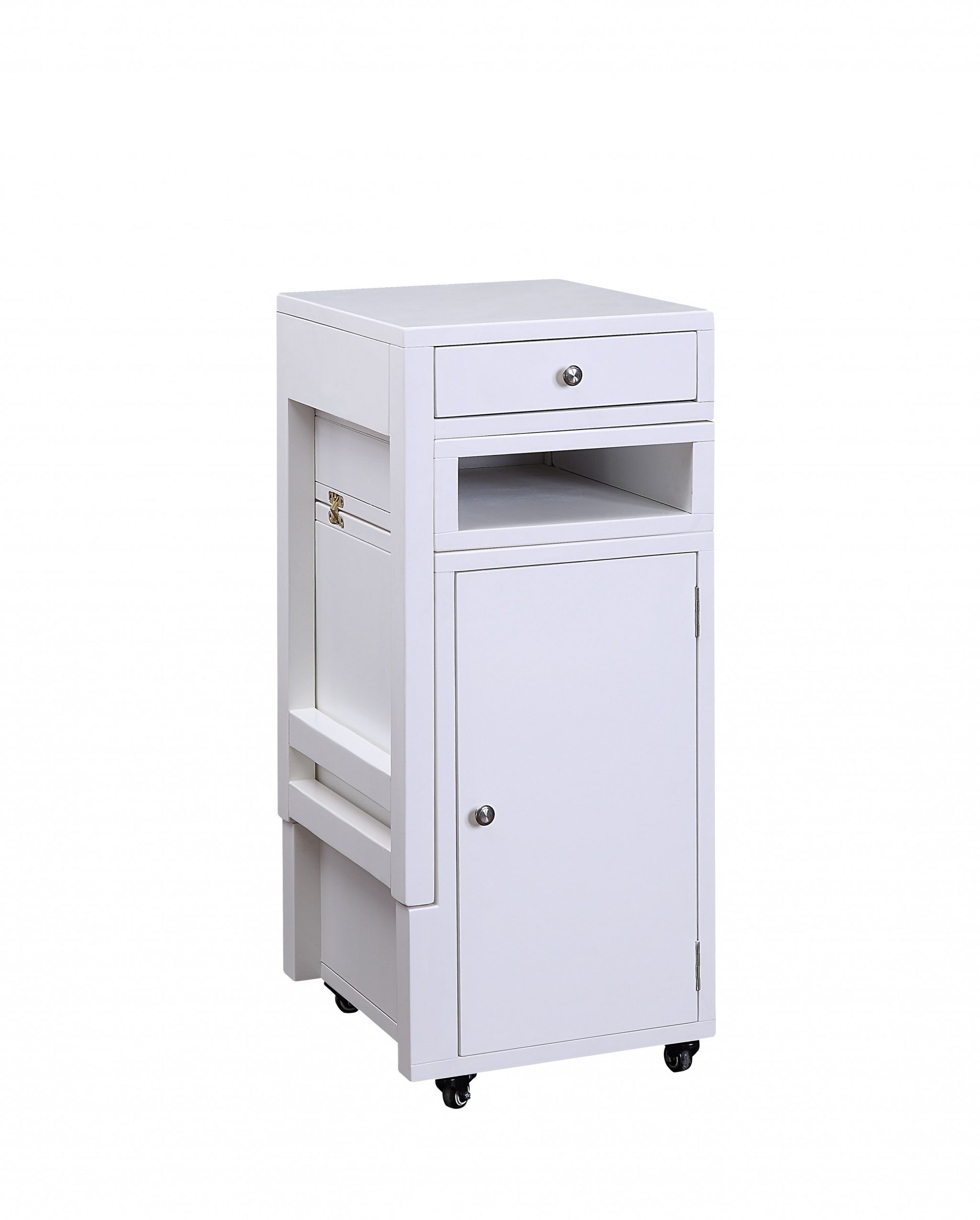 White Wood Veneer Desk (Convertible) By Homeroots | Desks | Modishstore - 2