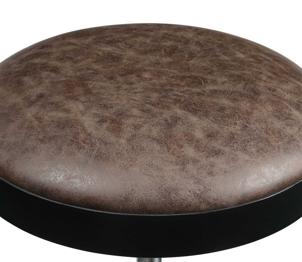 Vintage Caramel Upholstered Adjustable Set Of 2 Stools By Homeroots | Stools | Modishstore - 6