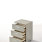 Silver Wood Veneer Paper Nightstand By Homeroots | Nightstands | Modishstore - 3