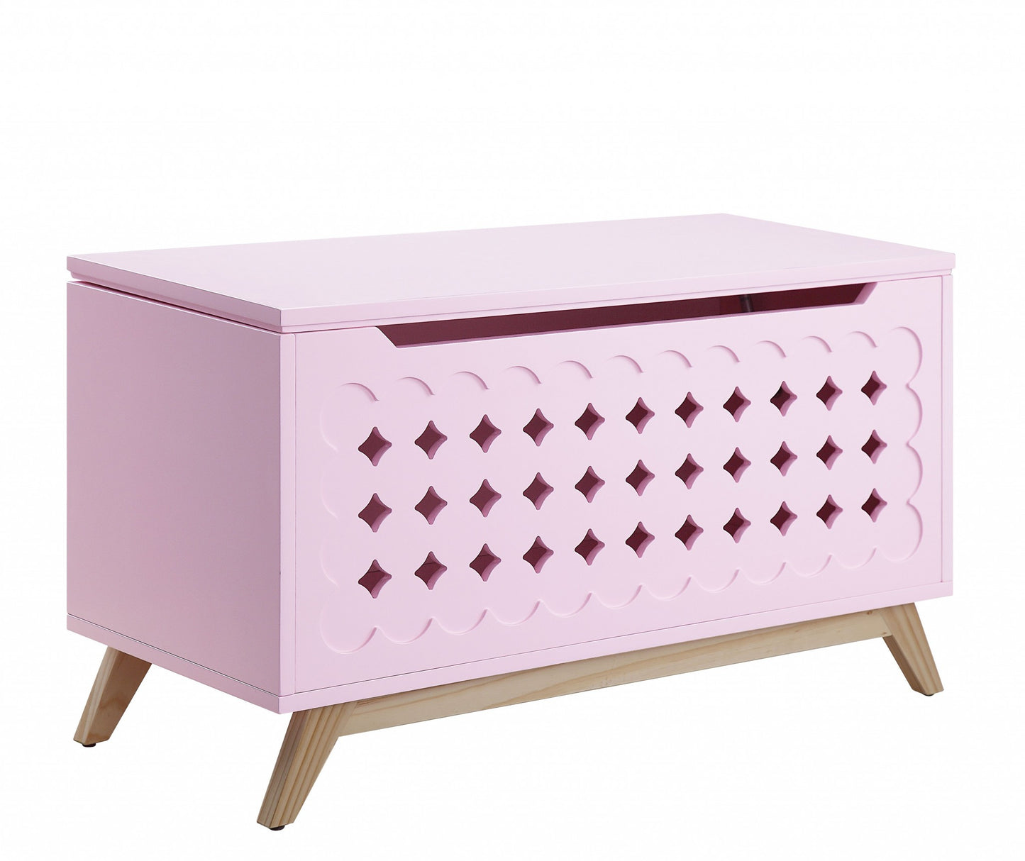 Pink Natural Wood Youth Chest By Homeroots | Drawers | Modishstore