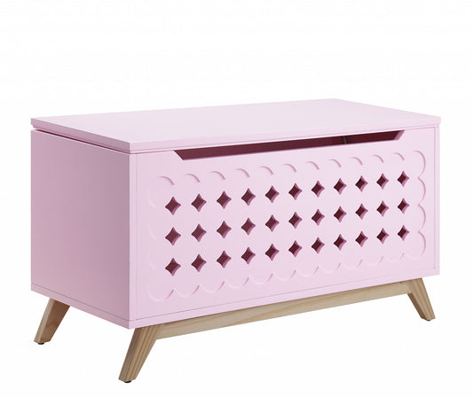Pink Natural Wood Youth Chest By Homeroots | Drawers | Modishstore