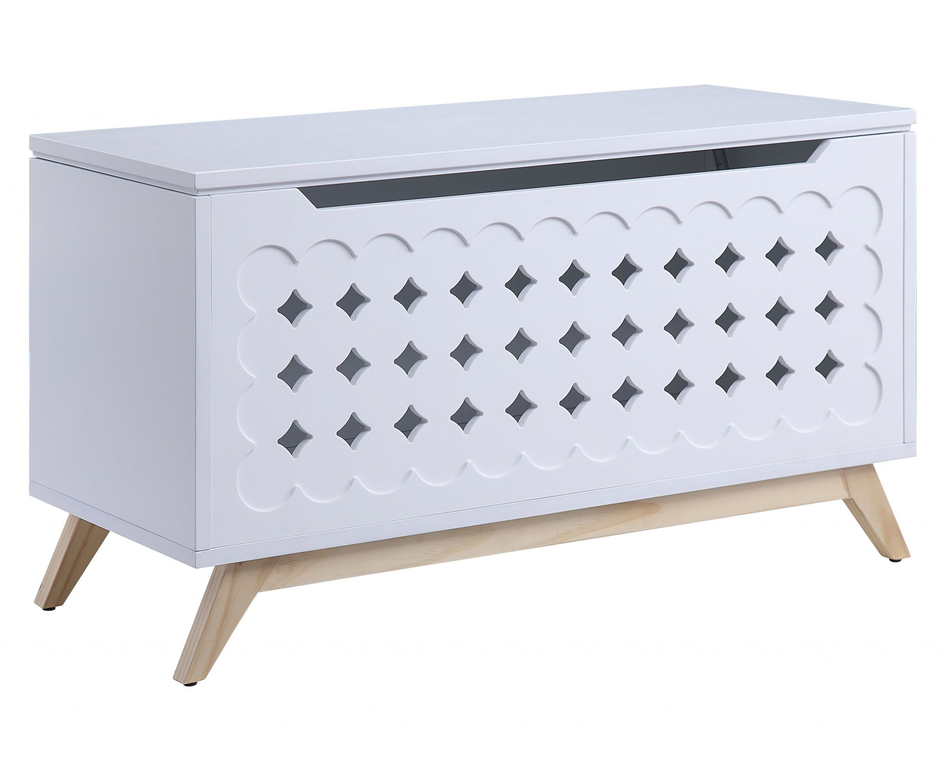 White Natural Wood Youth Chest By Homeroots | Drawers | Modishstore