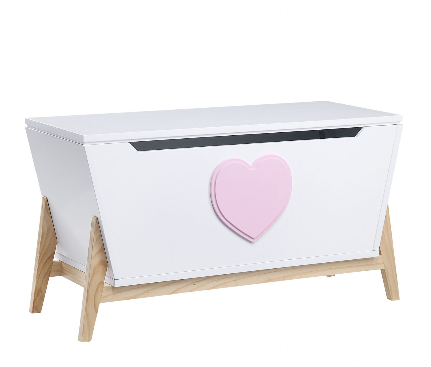 White Pink Wood Youth Chest By Homeroots | Drawers | Modishstore - 2