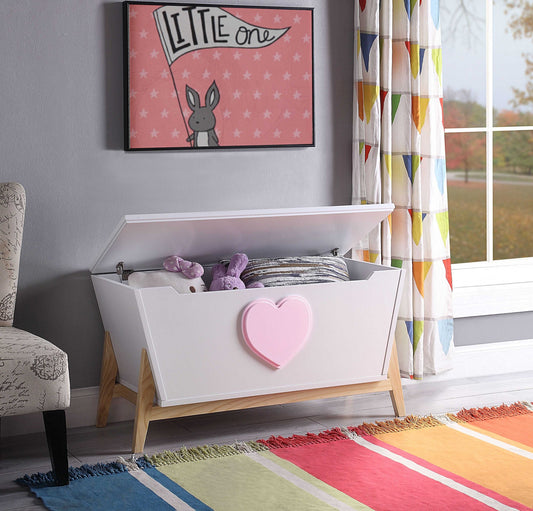 White Pink Wood Youth Chest By Homeroots | Drawers | Modishstore - 3