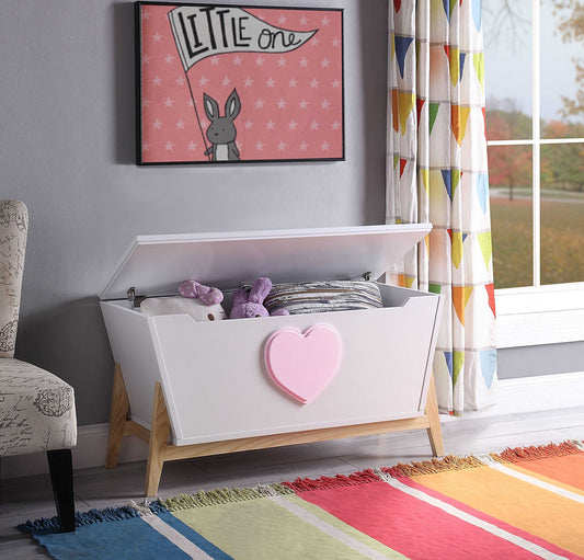 White Pink Wood Youth Chest By Homeroots | Drawers | Modishstore