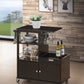 Wenge Wood Casters Kitchen Cart By Homeroots | Bar Carts | Modishstore
