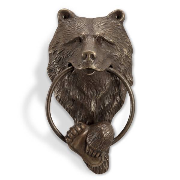 Brass Bear Head Doorknocker By SPI Home | Home Accents | Modishstore-2