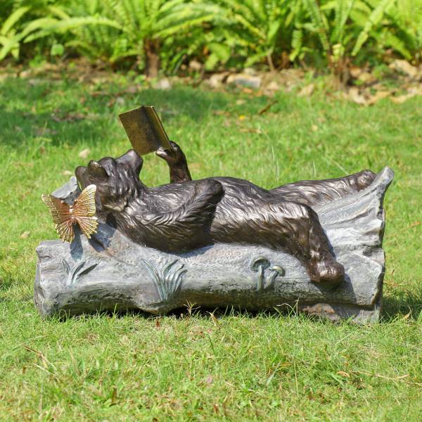 Lazy Reader Garden Sculpture By SPI Home | Garden Sculptures & Statues | Modishstore