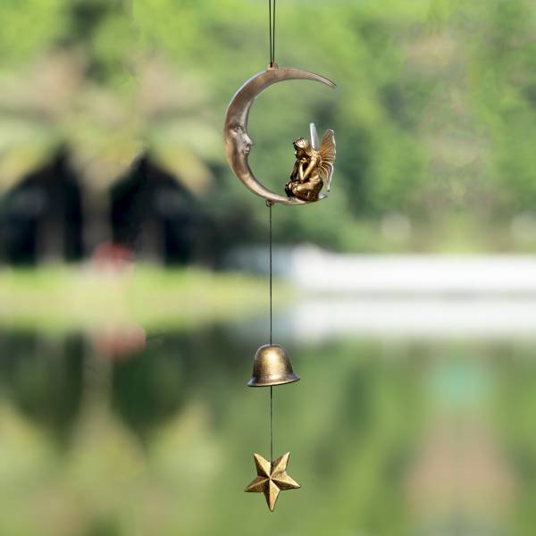 Moon and Fairy Wind Bell By SPI Home | Decor | Modishstore