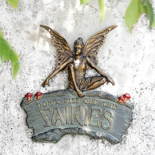 Cautionary Fairy Garden Wall Plaque By SPI Home | Wall Decor | Modishstore