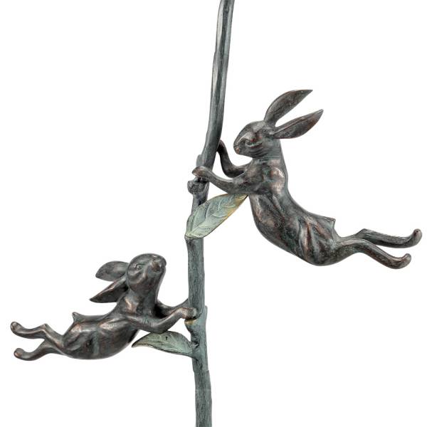 Rowdy Rabbit Pair and Flower Birdfeeder With Stake By SPI Home | Outdoor Decor | Modishstore-5