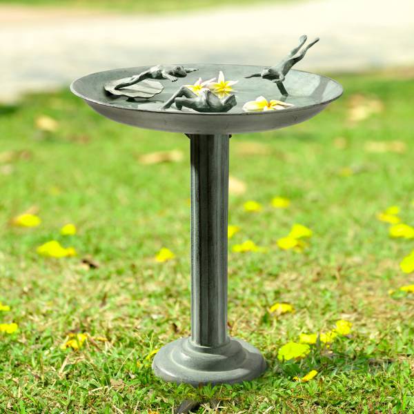 Frog Diver Trio Birdbath / Birdfeeder By SPI Home | Outdoor Decor | Modishstore-2