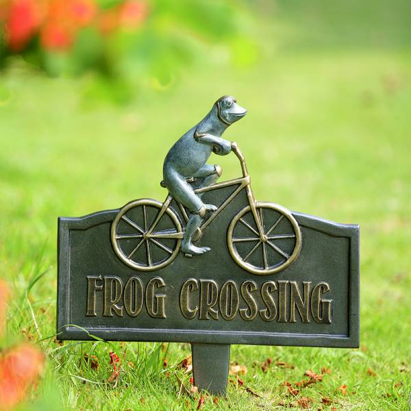 Frog Crossing Garden Sign By SPI Home | Outdoor Decor | Modishstore-2