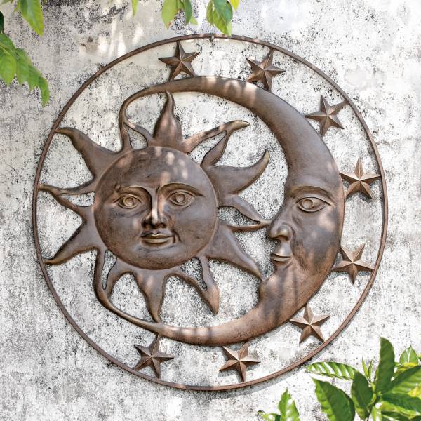 Celestial Splendor Sun and Moon Wall Plaque By SPI Home | Wall Decor | Modishstore