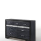 39' Contemporary Black Wood Finish Dresser With 9 Drawers By Homeroots | Dressers | Modishstore