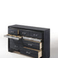39' Contemporary Black Wood Finish Dresser With 9 Drawers By Homeroots | Dressers | Modishstore - 2