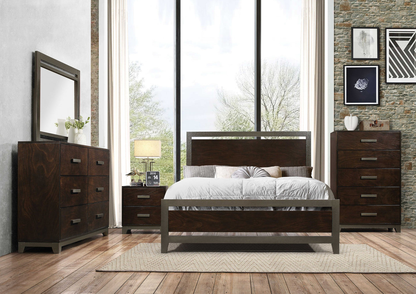 Walnut Wood Chest By Homeroots - 348193 | Drawers | Modishstore - 3