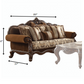 Fabric Cherry Oak Upholstery Wood LegTrim Sofa w Pillows By Homeroots | Sofas | Modishstore - 3