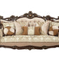 Fabric Walnut Upholstery Wood LegTrim Sofa w Pillows By Homeroots - 348225 | Sofas | Modishstore