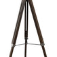 Antique Oak Chrome Metal Wood Floor Lamp By Homeroots | Floor Lamps | Modishstore