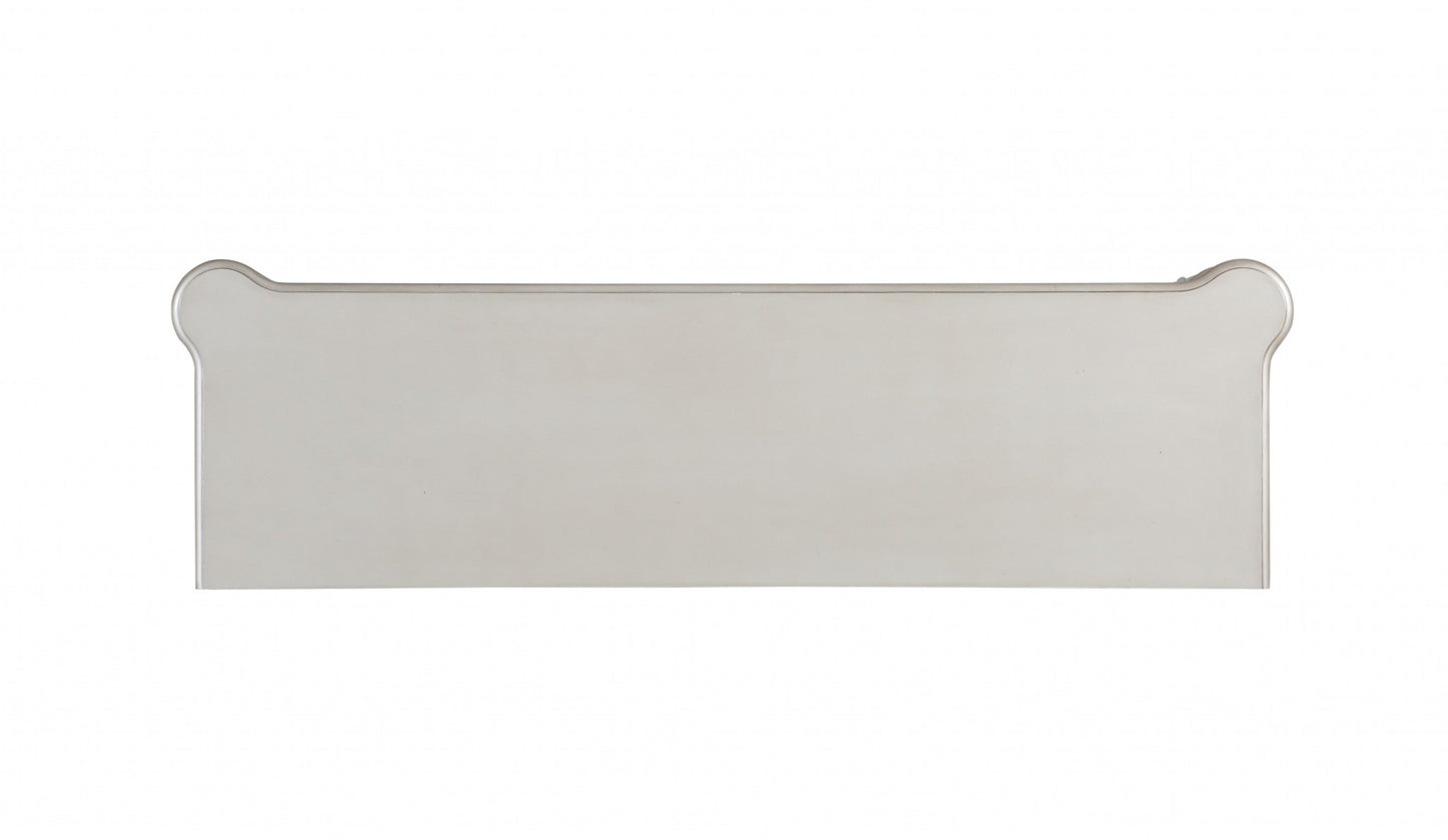 Antique White Wood Glass Mirror Hutch Buffet By Homeroots | Sideboards | Modishstore - 3