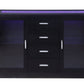 Black Wood Led Glass Server By Homeroots | Cabinets | Modishstore - 3