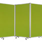 Green Rolling Three Panel Room Divider Screen By Homeroots | Room Dividers | Modishstore - 2