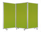 Green Rolling Three Panel Room Divider Screen By Homeroots | Room Dividers | Modishstore