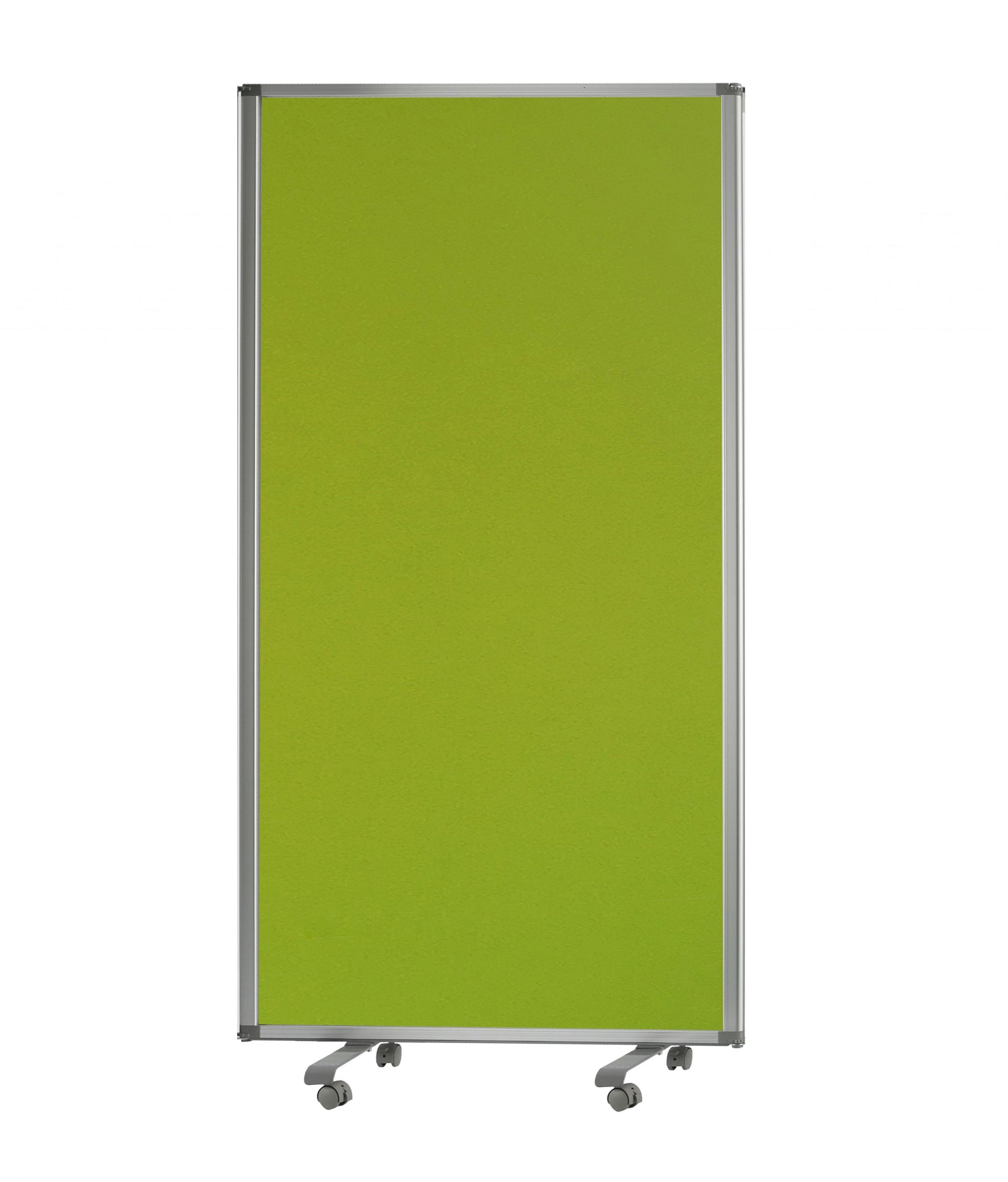 Green Rolling Three Panel Room Divider Screen By Homeroots | Room Dividers | Modishstore - 2