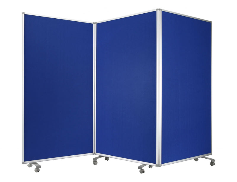 Green Rolling Three Panel Room Divider Screen By Homeroots | Room Dividers | Modishstore - 5