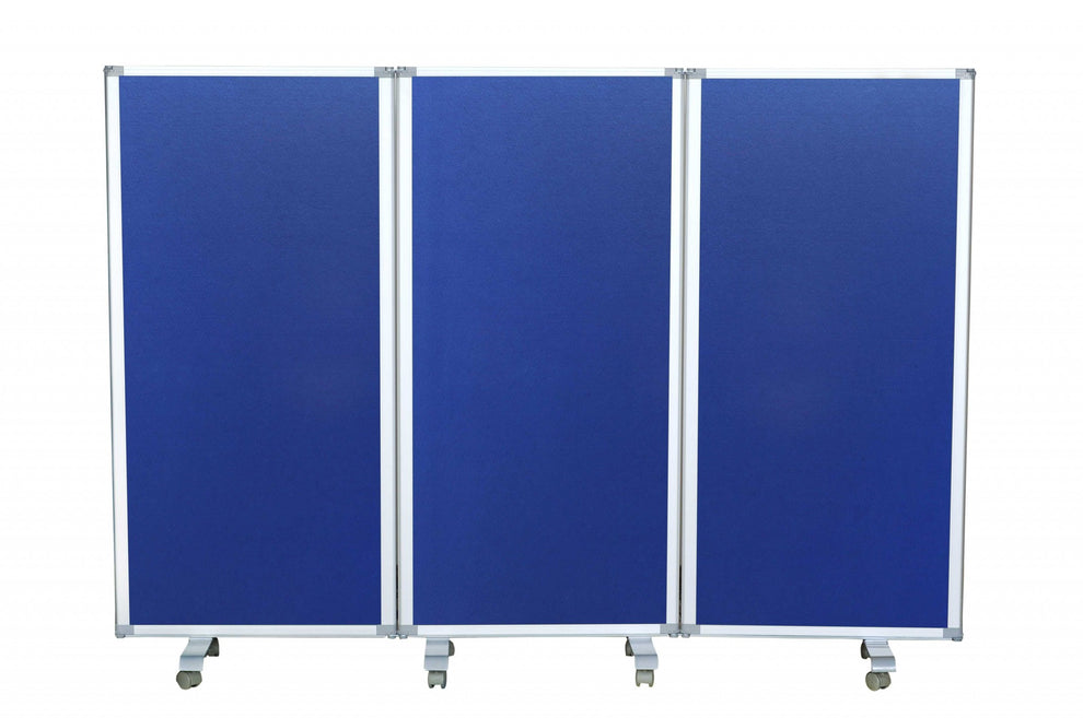 Green Rolling Three Panel Room Divider Screen By Homeroots | Room Dividers | Modishstore - 8