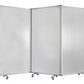 Green Rolling Three Panel Room Divider Screen By Homeroots | Room Dividers | Modishstore - 12
