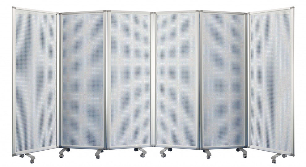 White Metal And Alloy - Screen By Homeroots | Room Dividers | Modishstore - 3