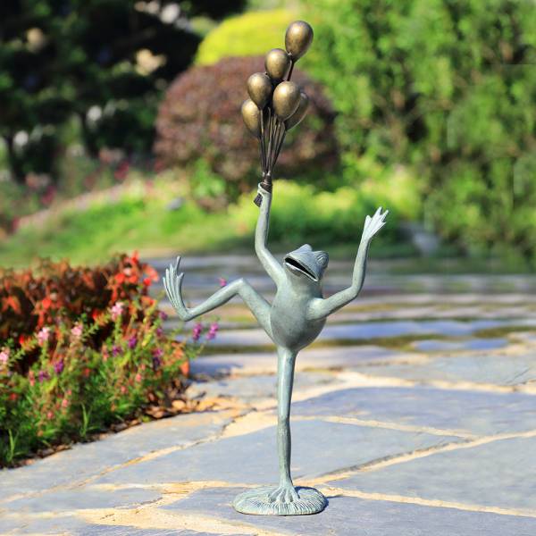Balloon Seller Frog Garden Sculptures By SPI Home | Garden Sculptures & Statues | Modishstore-2
