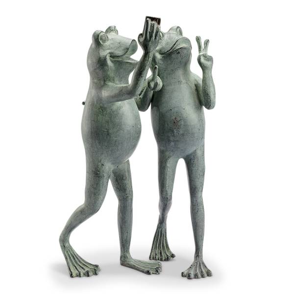 Selfie Frog Friends Garden Sculptures By SPI Home | Garden Sculptures & Statues | Modishstore-3