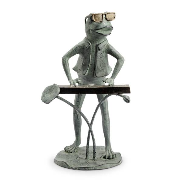 Jazzy Keyboard Frog Garden Sculptures By SPI Home | Garden Sculptures & Statues | Modishstore-3