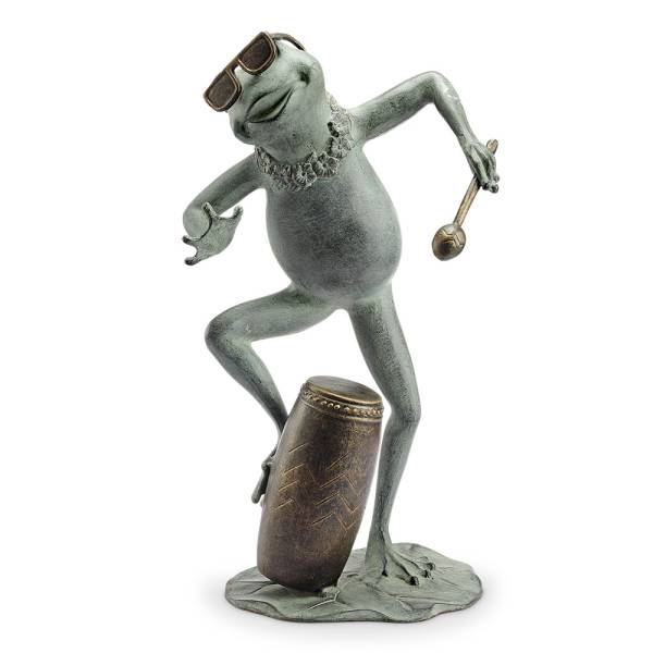 Frog Conga Drummer Garden Sculpture By SPI Home | Garden Sculptures & Statues | Modishstore-3