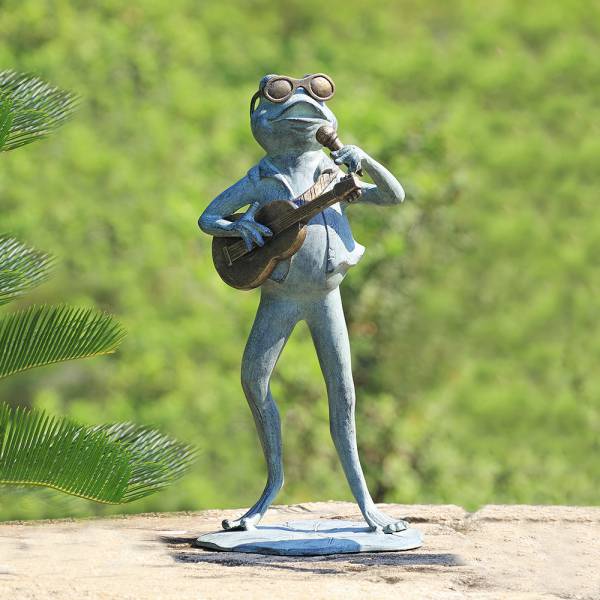 Rock Star Frog Garden Sculpture By SPI Home | Garden Sculptures & Statues | Modishstore