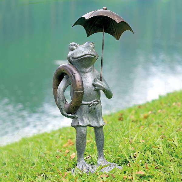 Pool Partner Frog Garden Sculptures By SPI Home | Garden Sculptures & Statues | Modishstore-2