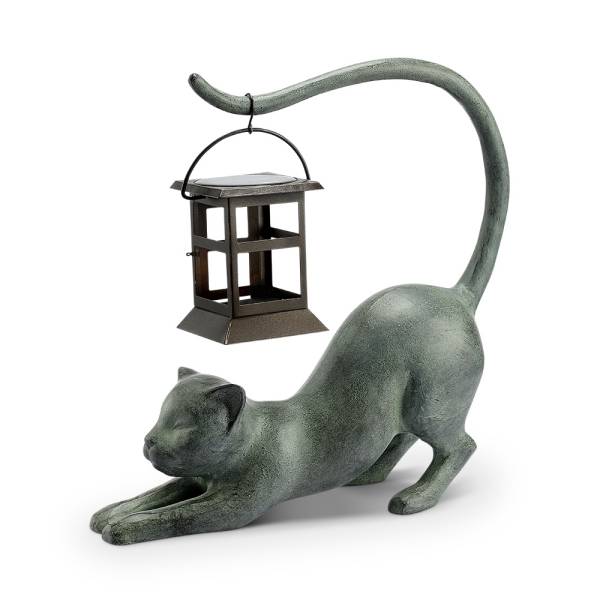 Stretching Cat LED Garden Lantern By SPI Home | Lanterns | Modishstore-3