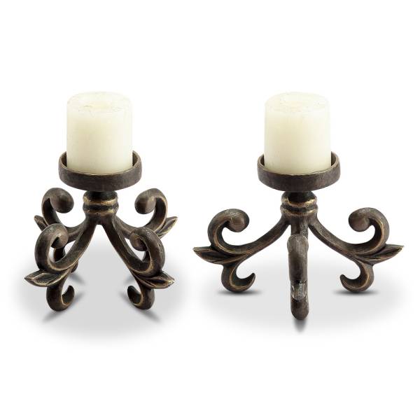 Majorca Scroll Pillar Candle Holders By SPI Home | Candle Holders | Modishstore-3