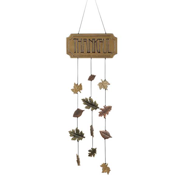 Thankful Windchime with leaves By SPI Home | Decor | Modishstore-3