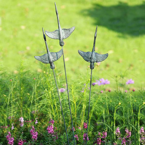 Crane Trio Garden Decor on Flexible Stake By SPI Home | Decor | Modishstore-2