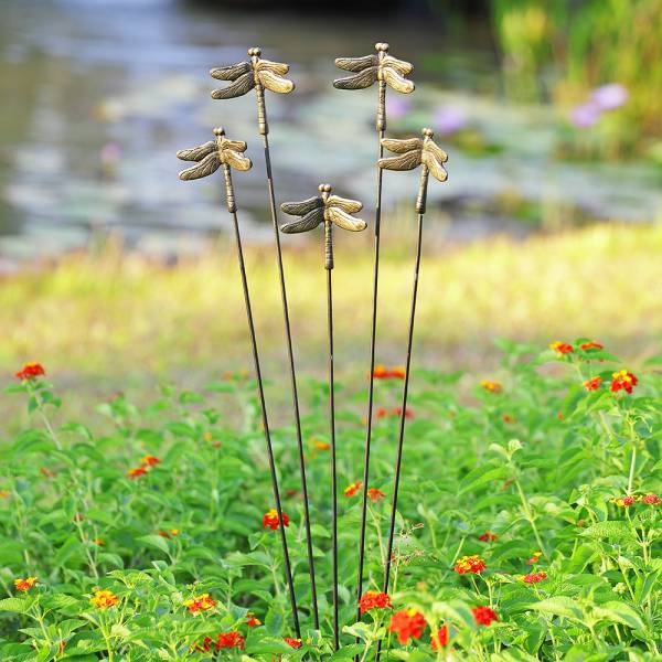 Dragonfly Garden Decor on Flexible Stake By SPI Home | Decor | Modishstore