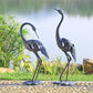 Crane Pair LED Garden Sculpture By SPI Home | Garden Sculptures & Statues | Modishstore-2
