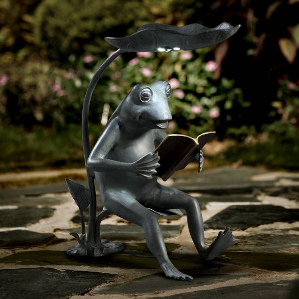 Reading Frog Birdfeeder with Led Light By SPI Home | Animals & Pets | Modishstore-4