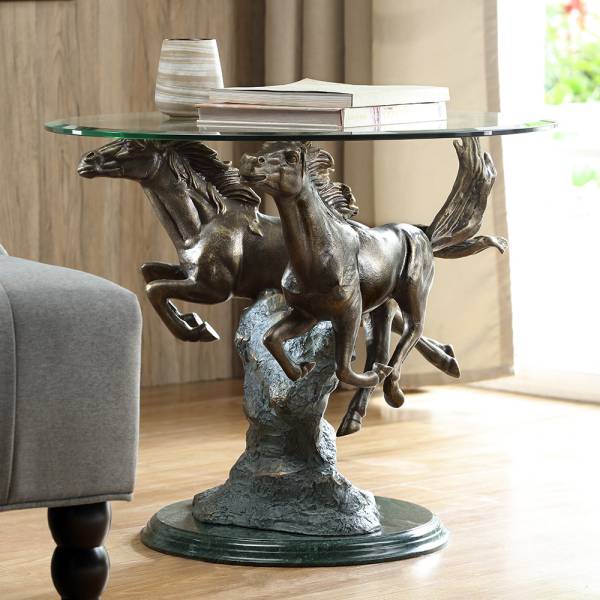 Running Horse Pair End Table By SPI Home | End Tables | Modishstore-2