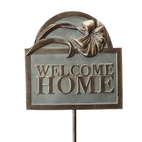 Welcome Home Flower Garden Sign on Stake By SPI Home | Outdoor Decor | Modishstore-3